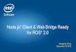 for ROS* 2.0 Node.js* Client & Web Bridge Ready · Another approach: Node.js web server, is flexible & effective ROS API exposed in server; only business logic in web - RaaS Don’t