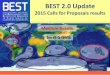 BEST 2.0 Update - IUCN · BEST 2.0 Update 2015 Calls for Proposals results Medium Grants . Small . Grants