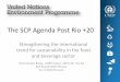 The SCP Agenda Post Rio +20 · The SCP Agenda Post Rio +20 Strengthening the international trend for sustainability in the food and beverage sector Chris Vanden Bilcke, UNEP Liaison