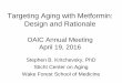 Targeting Aging with Metformin: Design and Rationale .Targeting Aging with Metformin: Design and