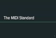 The MIDI Standard - eecs.umich.edu · What is MIDI? MIDI stands for Musical Instrument Digital Interface Standard that specifies the hardware interface and the data format of electronic