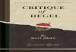 Critique of Hegel’s Philosophy of Right · Introduction to A Contribution to the Critique of Hegel's Philosophy of Right by Karl Marx Deutsch-Französische Jahrbucher, February,