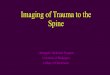 Imaging of Trauma to the Spine - files.bridgeport.edu · Imaging of Trauma to the Spine Orthopedic Diplomate Program University of Bridgeport College of Chiropractic. ... •Abdominal