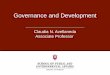 Claudia N. Avellaneda Associate Professorrepositorio.enap.gov.br/bitstream/1/2958/3/03 - Palestrante... · Defining Governance • “Comprises the arrangements put in place to ensure