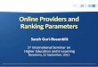 Online Providers and Ranking Parameters - uoc.edu · Online Providers and Ranking Parameters Sarah Guri ‐ Rosenblit 1. st. International Seminar on Higher Education and E‐Learning