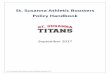 St Susanna Athletic Boosters Policy Handbook September 2017 · St. Susanna Athletic Boosters Policy Handbook St. Susanna Boosters Proprietary and Confidential – for Internal Use