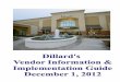 Vendor Information & Implementation Guide - New World Sales · Dillard’s gives a 60-day grace period once you become an active vendor with us, to become compliant on the following