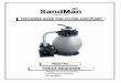 BlueWave NE6145 Sandman Filter and Pump Owner's Manual ... · warning avoid damaging your pump pumps not equipped with hair and lint strainers should only be used in conjunction with