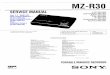Ver 1.1 2001.01 With SUPPLEMENT 1 With … CORRECTION 2 (9-923-089-92) MZ-R30 SERVICE MANUAL SUPPLEMENT - 1 File this Supplement with the Service Manual and Correction-1. US Model