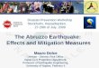 The Abruzzo Earthquake: Effects and Mitigation Measures · The Abruzzo Earthquake: Effects and Mitigation Measures. Disaster Prevention Workshop. Stockholm, Hasselbacken, ... Frane
