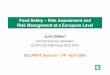 Food Safety – Risk Assessment and Risk Management at a ... · DG Health and Consumer Protection (SANCO) Responsible for Food Safety Risk Management Regulations and Directives in