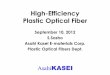 High-Efficiency Plastic Optical Fibershuman/NEXT/CURRENT_DESIGN/TP/FO/AsahiKasei_POF... · 1, Introduction to Asahi Kasei E-materials 2, What’s POF 3, Single-core POF 4, Multi-core
