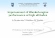 Improvement of Wankel engine performance at high altitudes · Main objectives Keeping a Wankel engine’s rated brake power as constant as possible in the altitudes range between