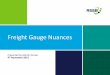 Freight Gauge Nuances - RSSB · Freight Gauge Nuances 4th November 2015 Confidentiality level Introduction What [s new in the field of freight gauging? • Established or Benchmark
