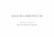 KALIUM CARBONICUM - omeoweb.comomeoweb.com/documenti/biblioteca/kaliumcarbonicum.pdf · potassio è il principale sostenitore del potenziale di riposo e lo ione che favorisce la fase