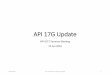 API 17G Updatemycommittees.api.org/standards/ecs/sc17/Meeting Materials/2018... · Paul Beauchamp: 8 - Validation of Connectors. Jim Kaculi & Ray Stawaisz. Dril-Quip. Andrew Grohmann: