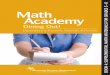 3–8 S e Math AD Academy Math activities.pdf · Math Academy days contributed to a positive school-wide ... Possible guest speakers may include a chef, a waiter, a restaurant owner,
