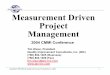 Data Driven Project Management · quality of the project’s product”? ... • Productivity = size/effort Without defects and size, ... Total Wro ng Missin g Unclear