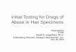Engelhart initial testing for drugs of abuse in hair July ... · Initial Testing for Drugs of Abuse in Hair Specimens Prepared for DTAB David A. Engelhart, Ph.D. Laboratory Director,