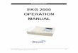 EKG 2000 OPERATION MANUAL - Doctorshop · signal level, printing speed, channel form, rhythm cannel of the recorded ECG data. 6. Easy to carry with built-in rechargeable battery