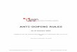 ANTI-DOPING RULES - IPF - International Powerlifting ... · IPF Anti-Doping Rules as of January 1, 2015 2 Revised on December 16, 2016 TABLE OF CONTENTS INTERNATIONAL POWERLIFTING