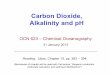 Carbon Dioxide, Alkalinity and pH - SOEST · DIC , P CO2, pH , and carbonate alkalinity • Any two of these properties can be used to determine the composition of the CO 2 system