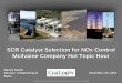 SCR Catalyst Selection for NOx Control Mcilvaine Company ... · SCR Catalyst Selection for NOx Control Mcilvaine Company Hot Topic Hour Randy Sadler Director of Marketing & Sales