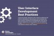 User Interface Development Best Practices - Sandhill · The User Interface should be customizable, i.e. the architecture should support future changes to the User Interface without