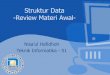 Struktur Data -Review Materi Awal- - dinus.ac.iddinus.ac.id/repository/docs/ajar/2_Review_Materi_Awal.pdf · Struktur Data-Review Materi Awal-Nisa’ulHafidhoh Teknik Informatika