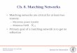 Ch. 8. Matching Networks - Universitetet i Oslo · Institutt for Informatikk Matching network using Smith Chart INF5481: RF kretser, teori og design Svein-Erik Hamran 1. Find normalized
