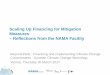 Scaling Up Financing for Mitigation Measures – Reflections ... · Scaling Up Financing for Mitigation Measures – Reflections from the NAMA Facility Beyond Paris : Financing and