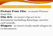 Picture From File: to insert Picture to insert clip art in ... From File: to insert Picture from file