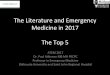 The Literature and Emergency Medicine in 2017 The Top 5 · » Overall sensitivity for pneumothorax on eFAST was 0.59 and 0.81 for pneumothoraces requiring treatment. » Missed pneumothoraces: