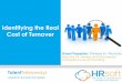 Identifying the Real Cost of Turnover - hrsoft.com · Turnover Rate Total Number of Exits Total Cost of Turnover Production 32% 10 $262,560 Research & Development 12% 5 $260,000 Purchasing