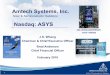 Amtech Systems, Inc. · AMTECH SYSTEMS, INC. 1 Amtech Systems, Inc. Nasdaq: ASYS J.S. Whang Chairman & Chief Executive Officer Brad Anderson Chief Financial Officer February 2010