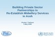 Building Private Sector Partnerships to Re-Establish ... · and Village Maternity Homes (polindes) • Revitalization and strengthening of private midwife practices • Rebuilding