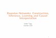 Bayesian Networks: Construction, Inference, Learning and ... · Bayesian Networks: Construction, Inference, Learning and Causal Interpretation Volker Tresp Summer 2016 1. Introduction