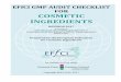 EFfCI GMP AUDIT CHECKLIST FOR COSMETIC INGREDIENTSauditoneglobal.com/.../2018/07/EFfCI_Audit_Checklist_2017_v_2.pdf · The audit checklist asks a series of questions ... should be