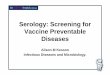 Serology: Screening for Vaccine Preventable Diseases · Serology: Screening for Vaccine Preventable Diseases Alison M Kesson Infectious Diseases and Microbiology. History of Vaccination