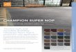 CHAMPION SUPER NOP - vangelder-inc.com · CHAMPION SUPER NOP 54 OZ. NEEDLEPUNCHED CONTRACT CARPET TILE Our most popular logo mat material is not only available in roll goods but tiles