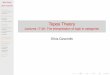 Topos Theory - Lectures 17-20: The interpretation of logic ... · Topos Theory Olivia Caramello Introduction Interpreting logic in categories First-order logic First-order languages