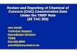 Review and Reporting of Chemical of Concern (COC ... · review checklist, exception reports. Data Review: Compare lab results to method QC criteria. Reporting: Reportable data, lab