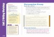 Persuasive Essay Unit 2 Writing Workshop - Ellis Family - Homeellis2020.org/treasures/TG-treasures/unit2_wrapup.pdf · Unit 2 Writing Workshop Objectives • Identify features of