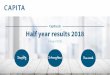 Half year results 2018 presentation - investors.capita.com/media/Files/C/Capita-IR-V2/... · • Half year results in line with expectations • £921m order intake in H1 • FY2018