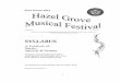 HAZEL GROVE MUSICAL FESTIVAL COMMITTEE · 2 HAZEL GROVE MUSICAL FESTIVAL COMMITTEE  PRESIDENT: MR S BOTTOMLEY CHAIRMAN: MR G NIGHTINGALE GENERAL SECRETARY