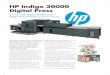 HP Indigo 30000 Digital Press · HP Indigo 30000 Digital Press 29 inch digital sheetfed printing solution for the folding carton industry 1. Palette feeder 2. Drawer feeder 3. Integrated