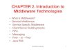 CHAPTER 2 Introduction To Middleware Technologies.ppt and PPTs/CHAPTER 2 Part 1... · • Java RMI. What is Middleware? v Middleware is software that runs between client and server