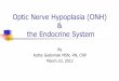 Optic Nerve Hypoplasia (ONH) the Endocrine System · Optic Nerve Hypoplasia (ONH) & the Endocrine System By Kathy Gadomski MSN, RN, CNP March 23, 2012 . Objectives Describe basic