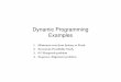 Dynamic Programming Examples - cvut.cz · Dynamic Programming Examples 1. Minimum cost from Sydney to Perth 2. Economic Feasibility Study 3. 0/1 Knapsack problem 4. Sequence Alignment