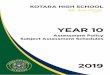 YEAR 10 - kotara-h.schools.nsw.gov.au · The aim of this assessment policy is to express in detail how assessment tasks are organised and scheduled throughout Year 10. It contains